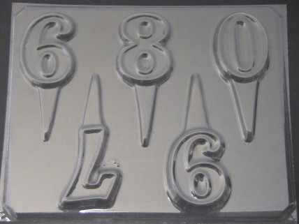 8015 Numbers 6-0 Chocolate Candy Mold